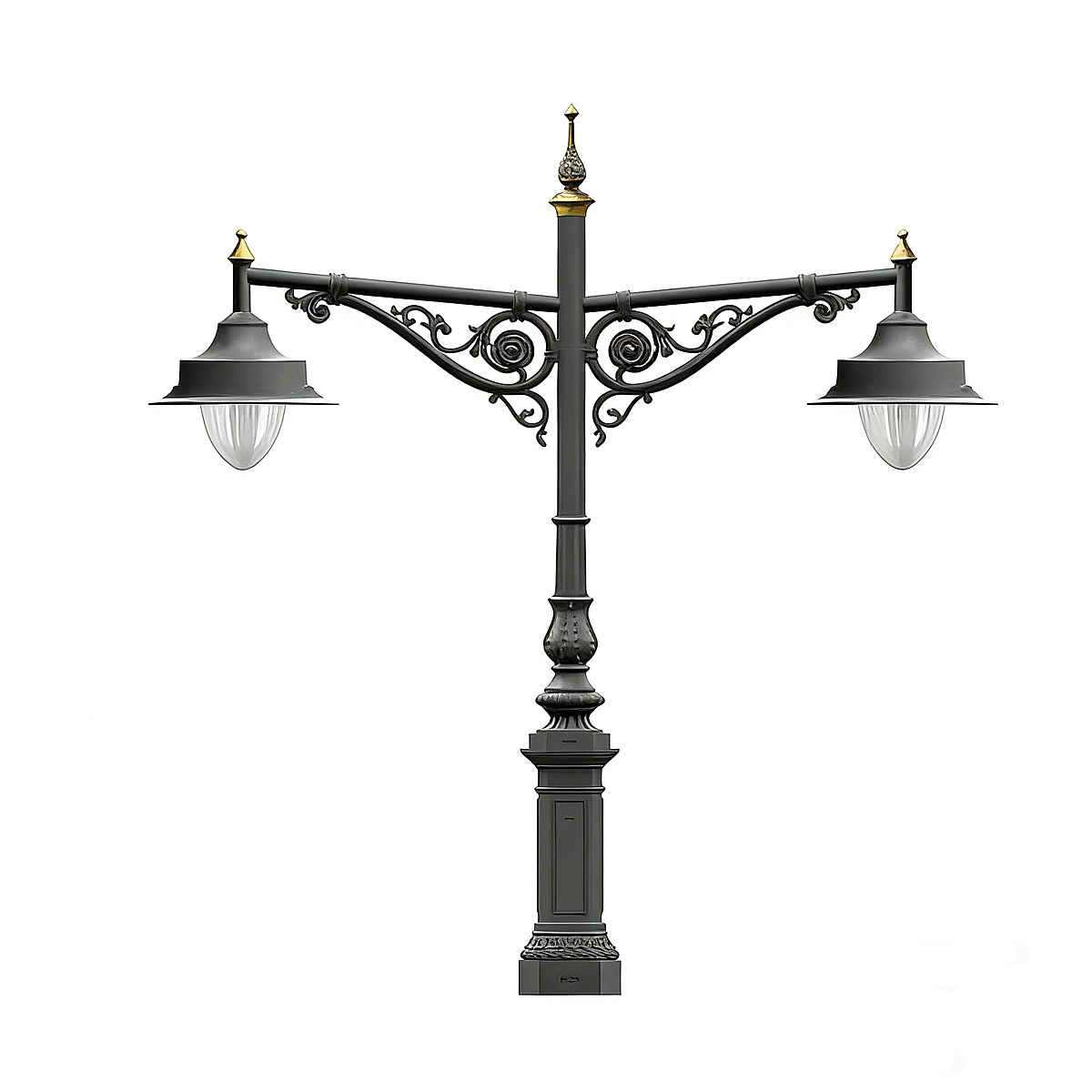 HS-L037 Victorian Lamp Post: Cast Aluminum Elegance for Timeless Streetscapes,Victorian lamp post, cast aluminum lighting